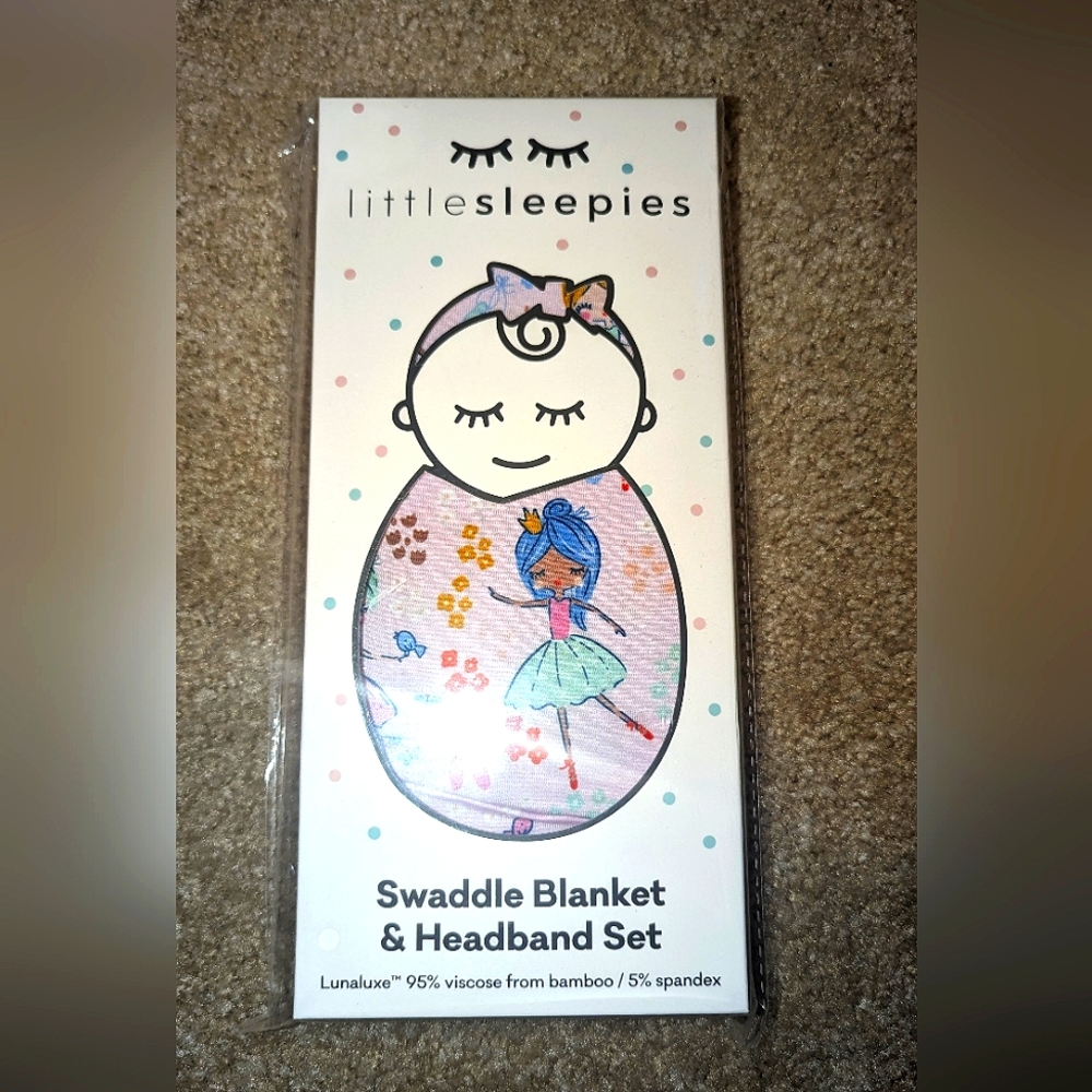 Little Sleepies Prima Ballerina Swaddle with Bow NEW NWT NIB